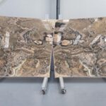 Slab of brown onyx