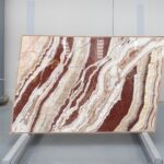 red and beige onyx