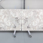 white and grey marble