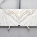 White and grey marble
