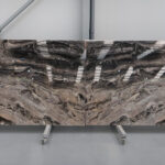 Black and grey marble
