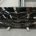 Black marble in slabs