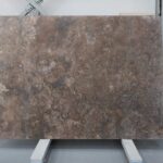 Brown travertine
