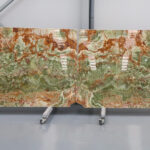Green onyx in slabs