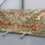 Green onyx in slabs